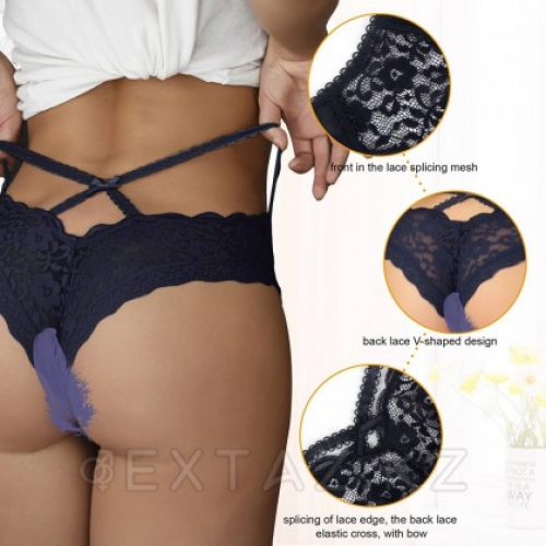 Трусики Sexy Floral синие (XL-2XL) в Казахстане, интернет-аптека Aurma.kz