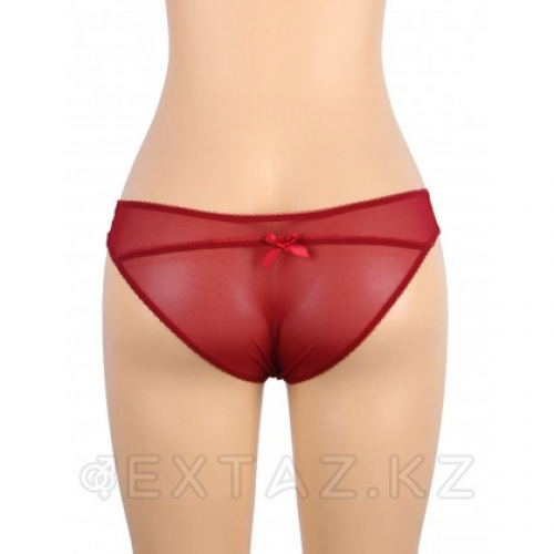 Трусики и пояс для чулок с ремешками красные Sexy Exquisite Lace (XS-S)  в Казахстане, интернет-аптека Aurma.kz