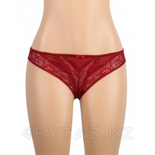 Трусики и пояс для чулок с ремешками красные Sexy Exquisite Lace (XS-S) в Казахстане, интернет-аптека Aurma.kz