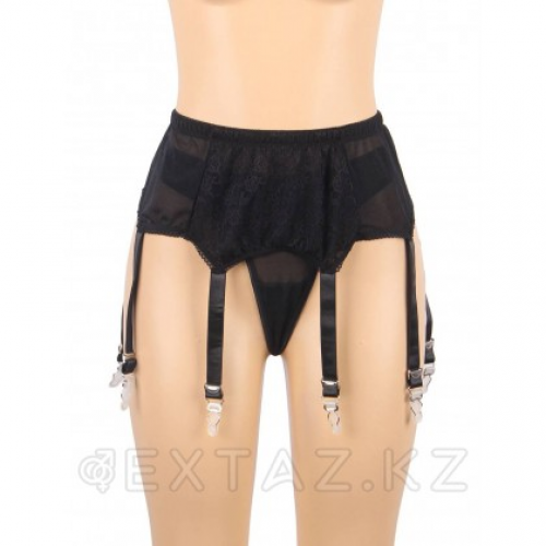 Стринги и пояс для чулок с ремешками Sexy Floral Lace (XS-S)  в Казахстане, интернет-аптека Aurma.kz