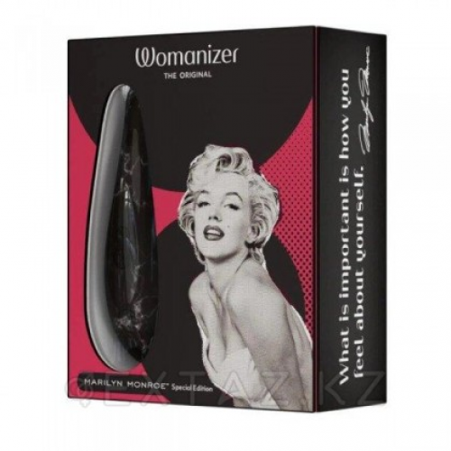 Бесконтактный клиторальный стимулятор Womanizer Marilyn Monroe Black Marble в Казахстане, интернет-аптека Aurma.kz