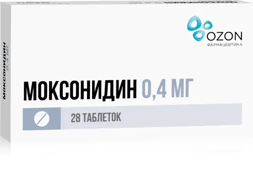 Моксодин Таблетки, покрытые оболочкой / 0,4мг № 30 Таблетки в Казахстане, интернет-аптека Рокет Фарм