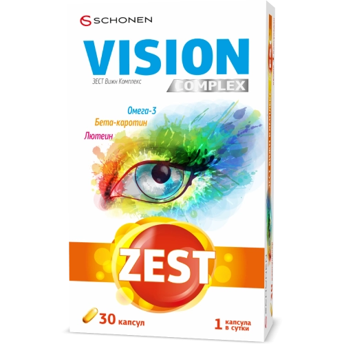 ZEST Vision Complex №30 Капсулы в Казахстане, интернет-аптека Aurma.kz