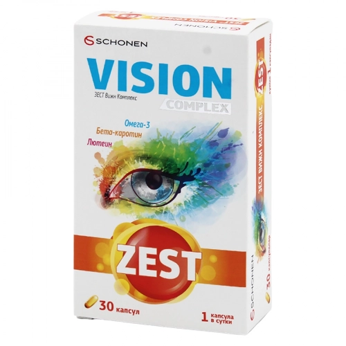 ZEST Vision Complex Капсулы в Казахстане, интернет-аптека Aurma.kz