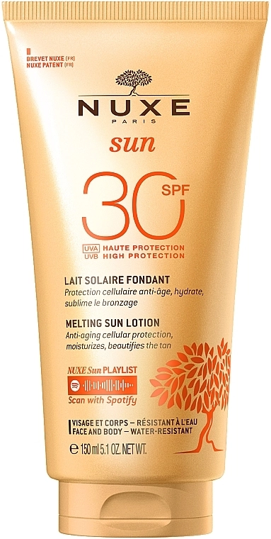 Nuxe Sun солнцезащитный лосьон для лица и тела SPF30 Лосьон в Казахстане, интернет-аптека Рокет Фарм