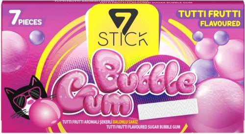 Жевательная резинка 7STICK Bubble Gum Tutti Frutti  в Казахстане, интернет-аптека Aurma.kz