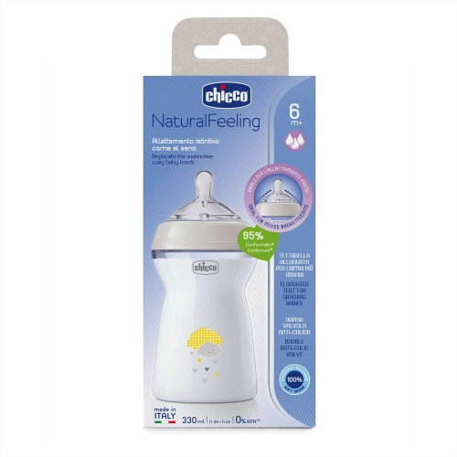 Бутылочка Chicco Natural Feeling 6+ месяцев Бутылочки в Казахстане, интернет-аптека Aurma.kz