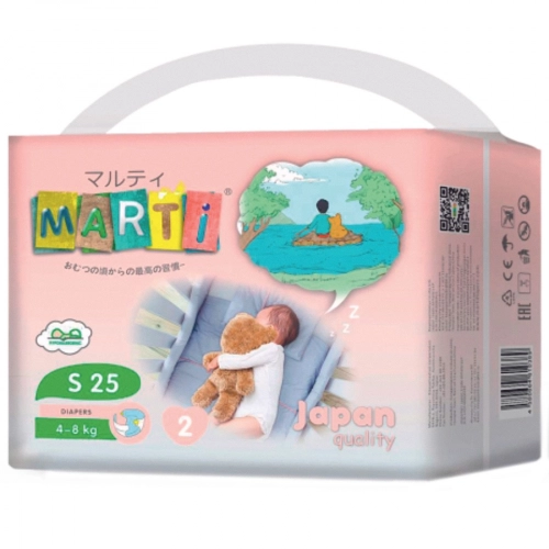 Подгузники Marti S (4-8 кг)  в Казахстане, интернет-аптека Aurma.kz