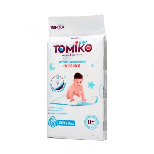 Tomiko Пеленки детские одноразовые 60х90  в Казахстане, интернет-аптека Aurma.kz