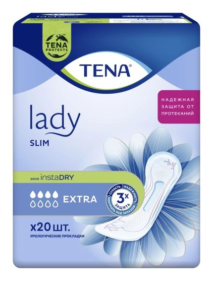 Прокладки Tena Lady Slim Extra  в Казахстане, интернет-аптека Aurma.kz