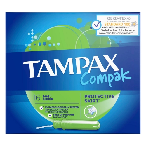 Тампоны Tampax Compak Super  в Казахстане, интернет-аптека Aurma.kz