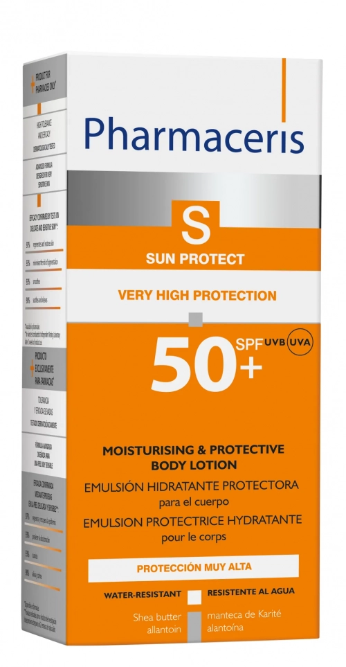 Pharmaceris S лосьон увлажняющий защитный для тела SPF 50+  в Казахстане, интернет-аптека Aurma.kz