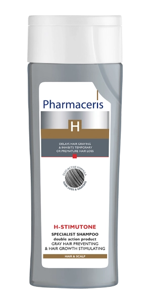 Pharmaceris H Шампунь предотвращающий седину и стимулирующий рост волос H-Stimutone  в Казахстане, интернет-аптека Aurma.kz