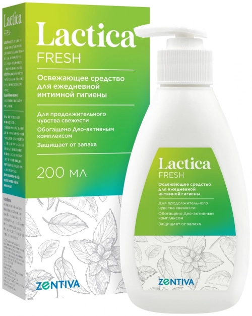 Lactica Fresh гель для интимной гигиены продолжительная свежесть  в Казахстане, интернет-аптека Aurma.kz