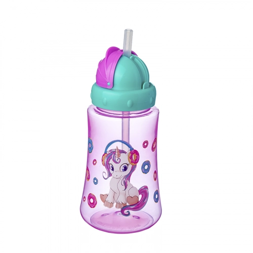 Baby Planet поильник с силиконовой трубочкой и откидной крышкой 8445/3  в Казахстане, интернет-аптека Aurma.kz