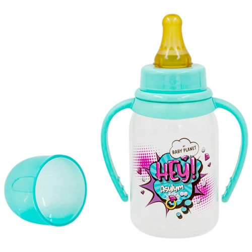 Baby Planet бутылочка Асылым с ручками и латексной соской 8612/4 (с 3 месяцев) в Казахстане, интернет-аптека Aurma.kz