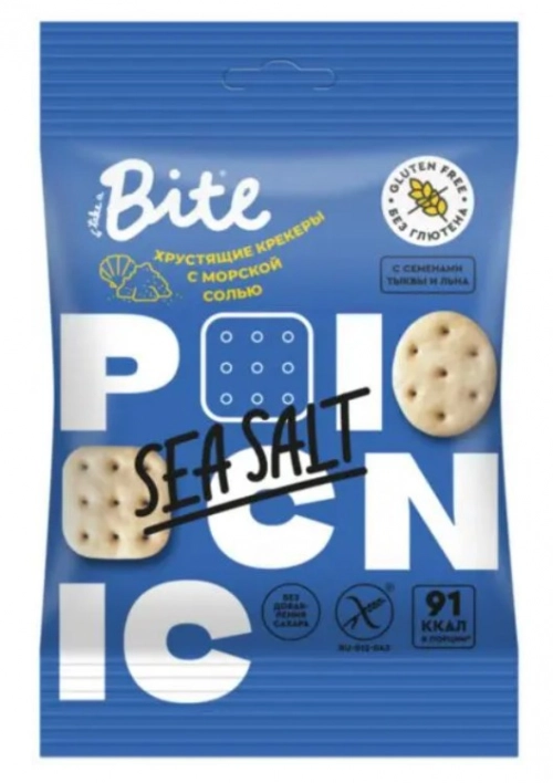 Take a Bite Крекеры хрустящие соленые Picnic с морской солью  в Казахстане, интернет-аптека Aurma.kz