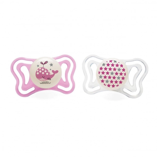 Chicco Соска пустышка силикон Physio Light 2-6 месяца для девочек  в Казахстане, интернет-аптека Aurma.kz