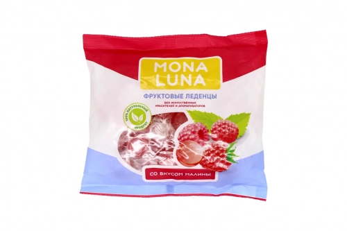 Mona Luna Карамель леденцовая фигурная (на палочке) Малина  в Казахстане, интернет-аптека Aurma.kz