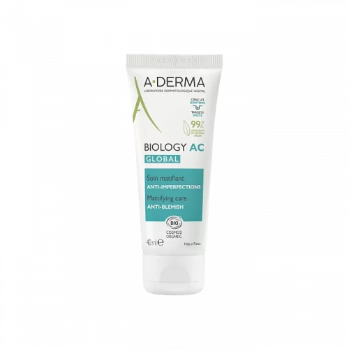A-Derma Biology AC Global крем для комплексного ухода за проблемной кожей в Казахстане, интернет-аптека Aurma.kz