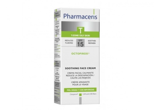 Pharmaceris T Успокаивающий крем для лица SPF 15 Octopirox  в Казахстане, интернет-аптека Aurma.kz