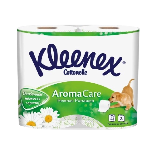 Туалетная бумага Kleenex Aroma Care ромашка  в Казахстане, интернет-аптека Aurma.kz
