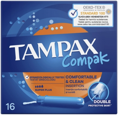 Тампоны Tampax Compak Super Plus  в Казахстане, интернет-аптека Aurma.kz