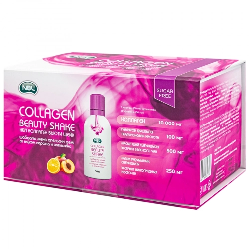 NBL Collagen Beauty Shake (НБЛ Коллаген Бьюти Шейк) со вкусом персика и апельсина  в Казахстане, интернет-аптека Aurma.kz