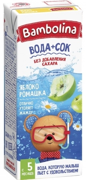 Сок Bambolina яблоко-ромашка (с 5 месяцев)  в Казахстане, интернет-аптека Aurma.kz