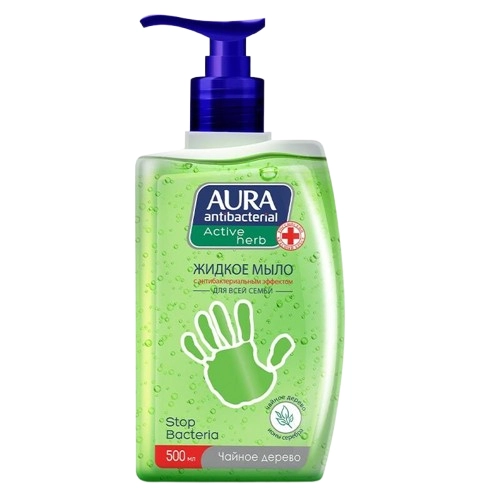 Aura Antibacterial Active Herb жидкое мыло с антибактериальным эффектом  чайное дерево  в Казахстане, интернет-аптека Aurma.kz