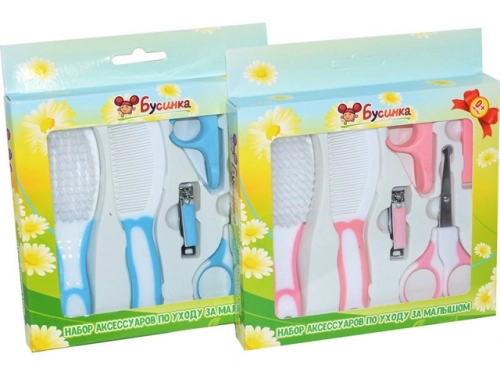 Бусинка Набор для ухода за малышом (клеенка, ножницы, кусачки, расческа, щетка) 3001  в Казахстане, интернет-аптека Aurma.kz