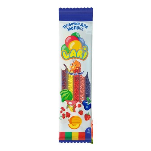LARI Трубочки для молока Ягодный микс 30г	  в Казахстане, интернет-аптека Aurma.kz