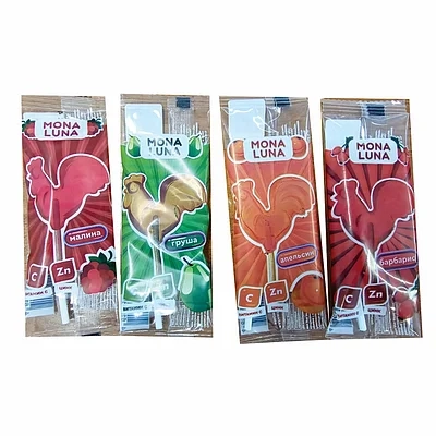 Mona Luna Карамель леденцовая фигурная (на палочке) Груша  в Казахстане, интернет-аптека Aurma.kz