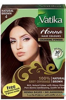 Хна для волос Vatika Henna Hair Colours Natural Brown  в Казахстане, интернет-аптека Aurma.kz
