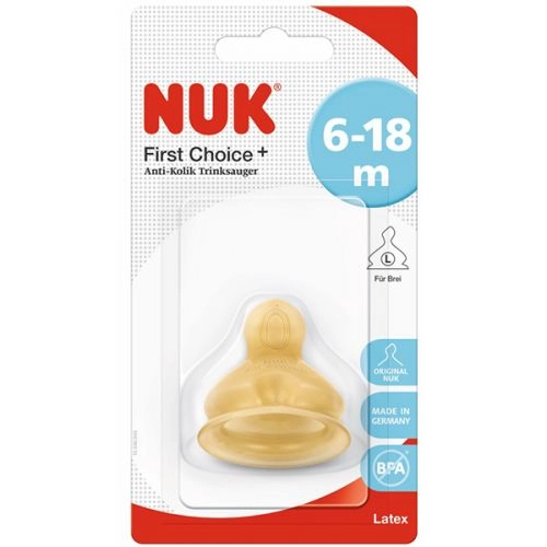 Нук соска латекс First Choice 6-18 м для каши (10713246)	  в Казахстане, интернет-аптека Aurma.kz