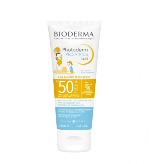 BIODERMA Photoderm Pediatrics Lait Молочко солнцезащитное для детей SPF50+ 100мл	  в Казахстане, интернет-аптека Aurma.kz