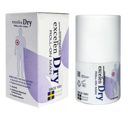 Excelen Dry Roll-On men 50 мл антиперспирант	  в Казахстане, интернет-аптека Aurma.kz