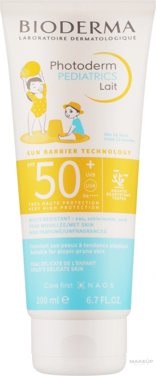 Bioderma Photoderm Pediatrics Lait Молочко солнцезащитное для детей SPF50+  в Казахстане, интернет-аптека Aurma.kz