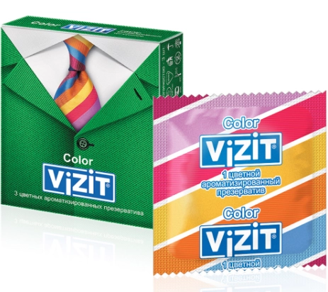 Презервативы Vizit Color  в Казахстане, интернет-аптека Aurma.kz