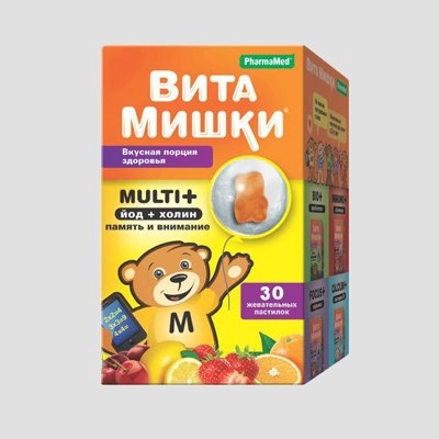 ВитаМишки Мульти+ йод + холин Пастилки в Казахстане, интернет-аптека Aurma.kz